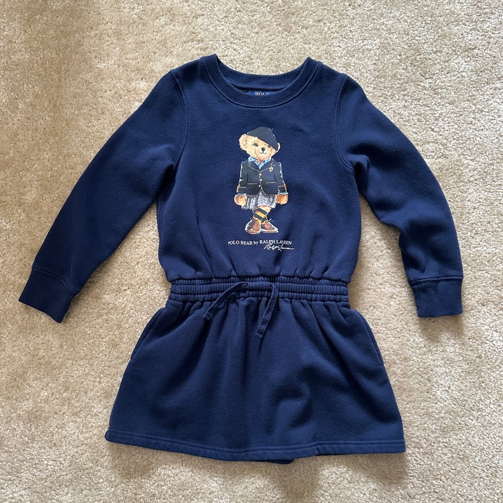 Girls’ Polo Bear Sweatshirt Dress